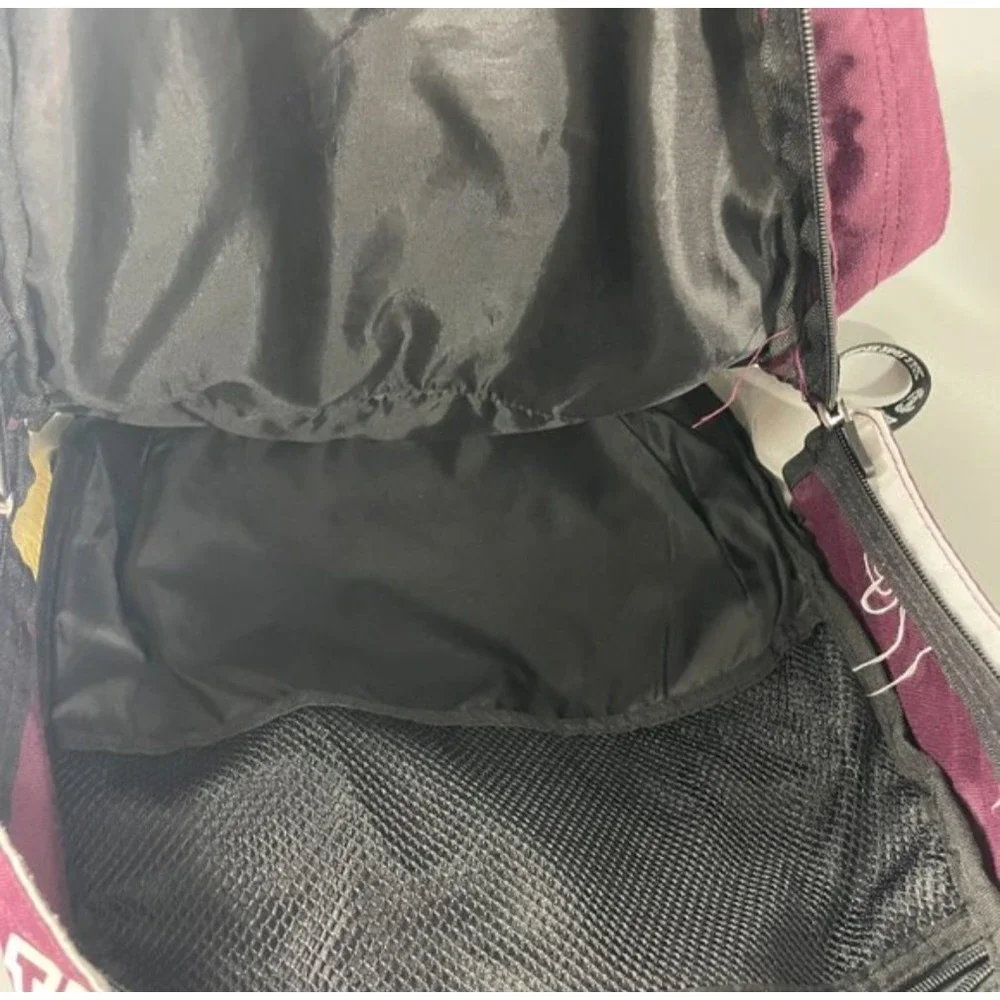 Victoria's Secret PINK Campus Backpack Burgundy White Gray Book Bag School Bag